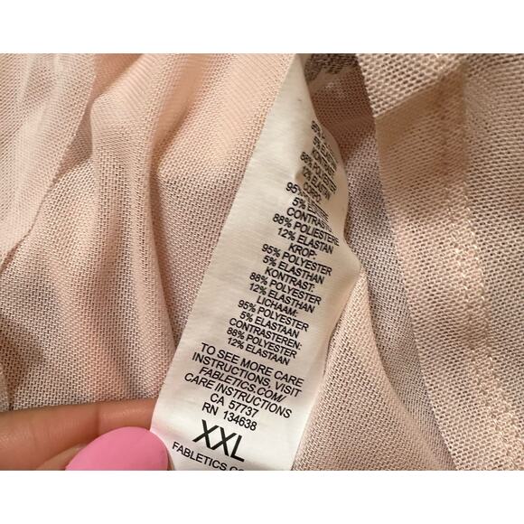 Fabletics Ren Midi Bra sz XXL NEW Light Pink New Womens Athletic Wear Sports Bra - Picture 5 of 5